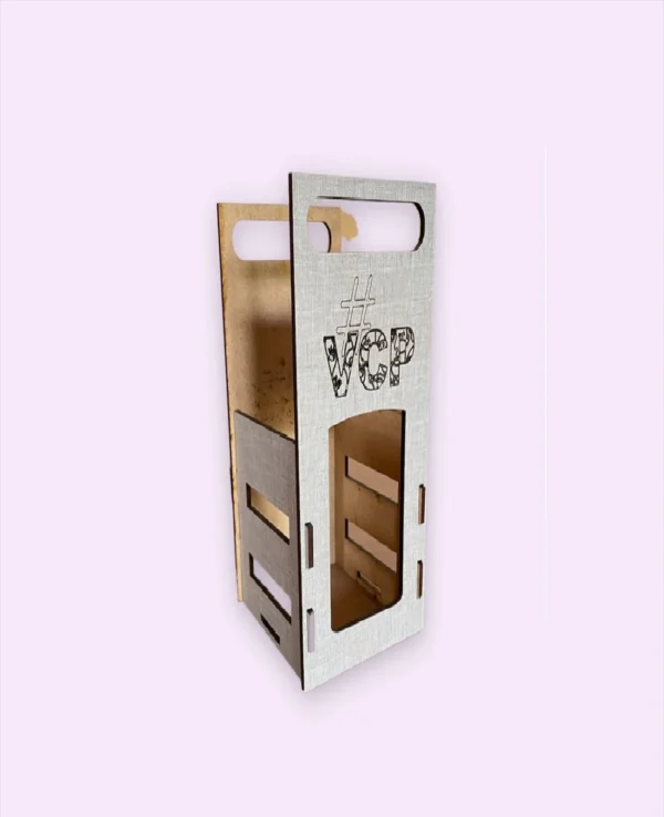 Caja para vinos abierta